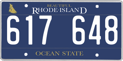 RI license plate 617648