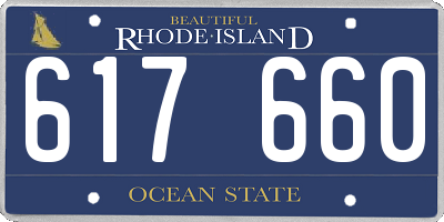 RI license plate 617660