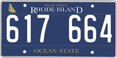 RI license plate 617664