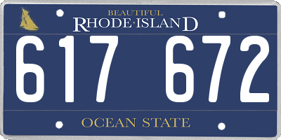 RI license plate 617672