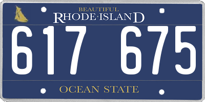RI license plate 617675