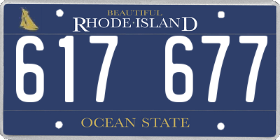 RI license plate 617677