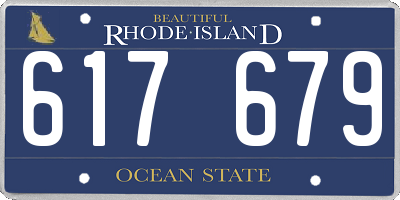 RI license plate 617679