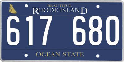 RI license plate 617680