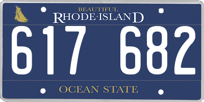 RI license plate 617682