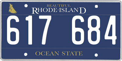 RI license plate 617684