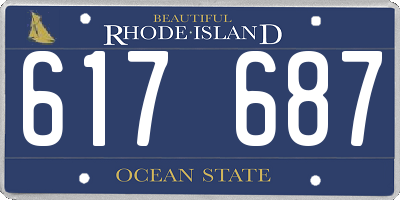 RI license plate 617687
