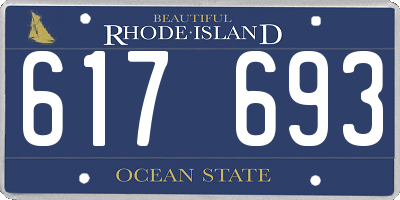 RI license plate 617693
