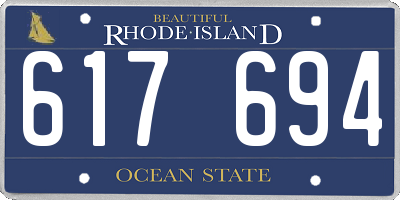 RI license plate 617694