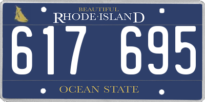 RI license plate 617695