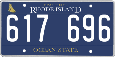 RI license plate 617696