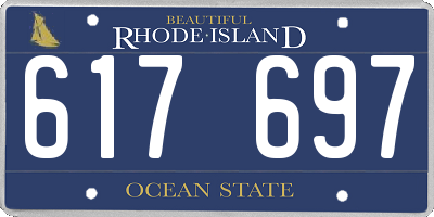 RI license plate 617697