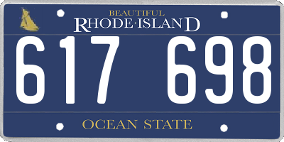 RI license plate 617698