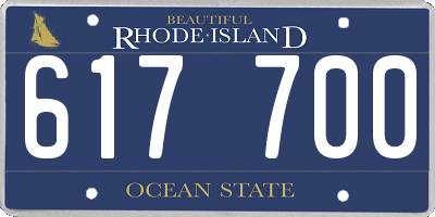 RI license plate 617700
