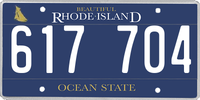 RI license plate 617704