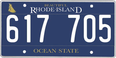 RI license plate 617705