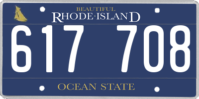 RI license plate 617708