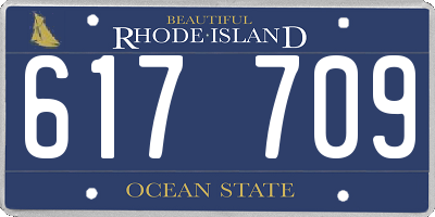 RI license plate 617709