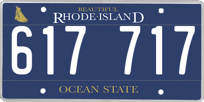 RI license plate 617717