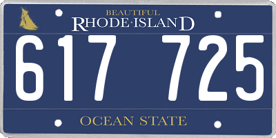 RI license plate 617725