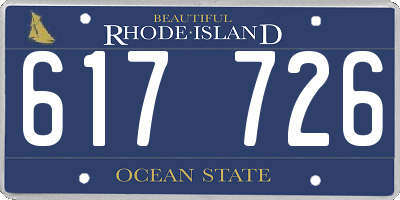 RI license plate 617726
