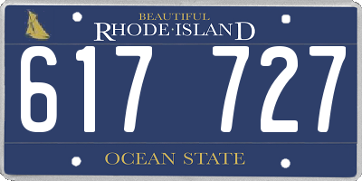 RI license plate 617727
