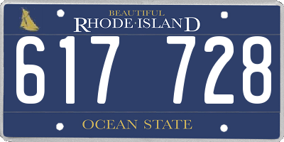 RI license plate 617728
