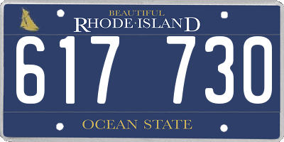 RI license plate 617730