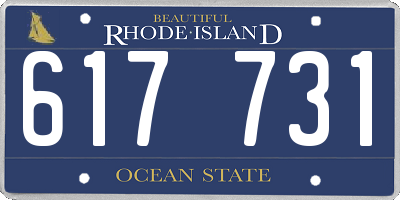 RI license plate 617731