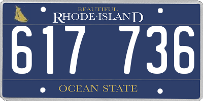 RI license plate 617736