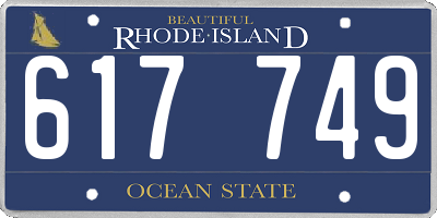 RI license plate 617749