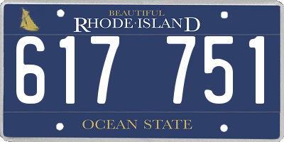 RI license plate 617751