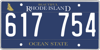 RI license plate 617754