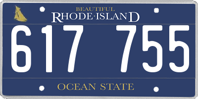 RI license plate 617755