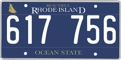 RI license plate 617756