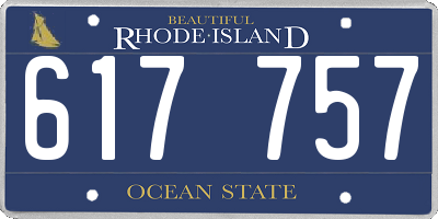 RI license plate 617757