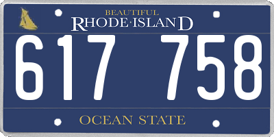 RI license plate 617758