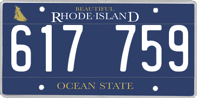 RI license plate 617759