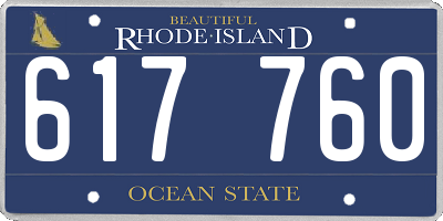 RI license plate 617760