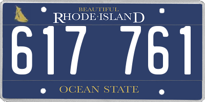 RI license plate 617761