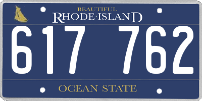 RI license plate 617762