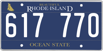 RI license plate 617770