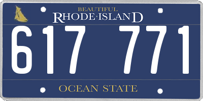 RI license plate 617771