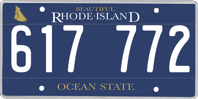 RI license plate 617772