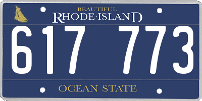 RI license plate 617773