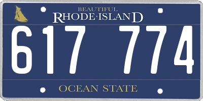 RI license plate 617774