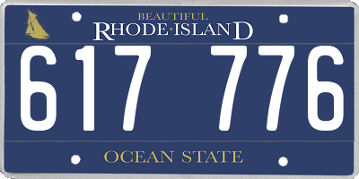 RI license plate 617776