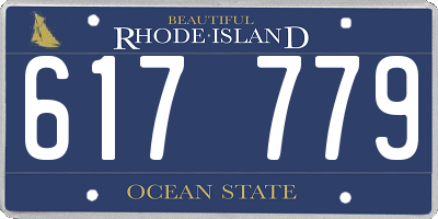 RI license plate 617779