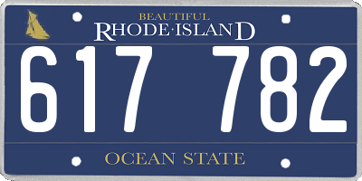 RI license plate 617782