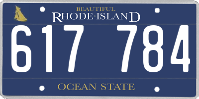 RI license plate 617784